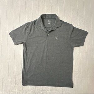 Rhoback Golf Polo Shirt Mens Medium Gray Heather Performance Short Sleeve Shirt